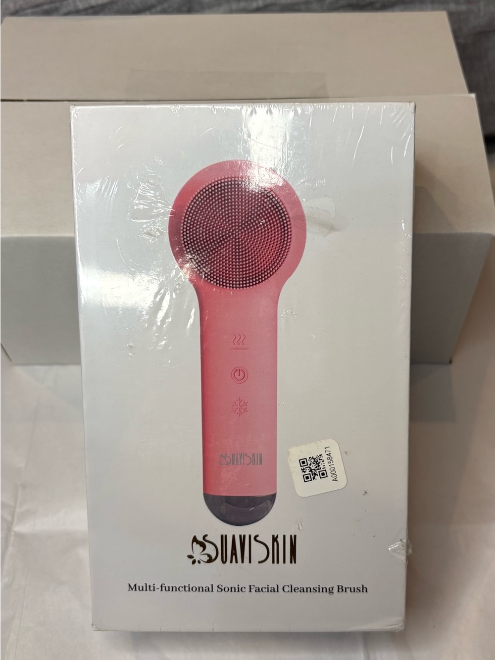 SUAVISKIN Sonic Electric Facial Cleansing Brush, Silicone Rechargeable Pink